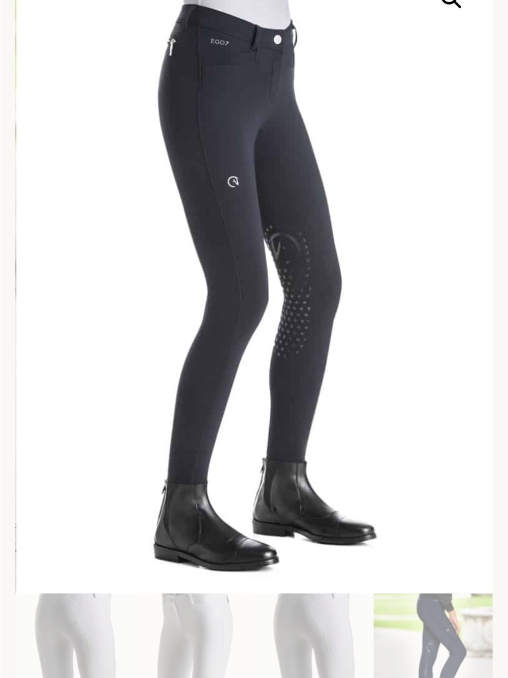 EGO Black EGO7 Branded Equestrian Breeches